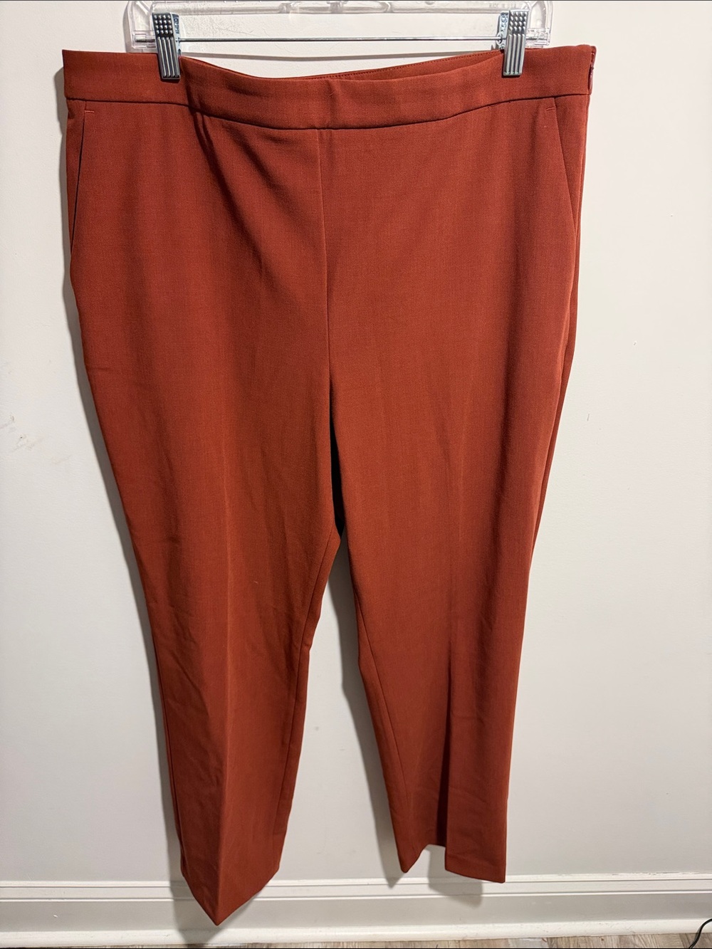 Ann Taylor Rust Straight-Leg Curvy Trousers Size 16